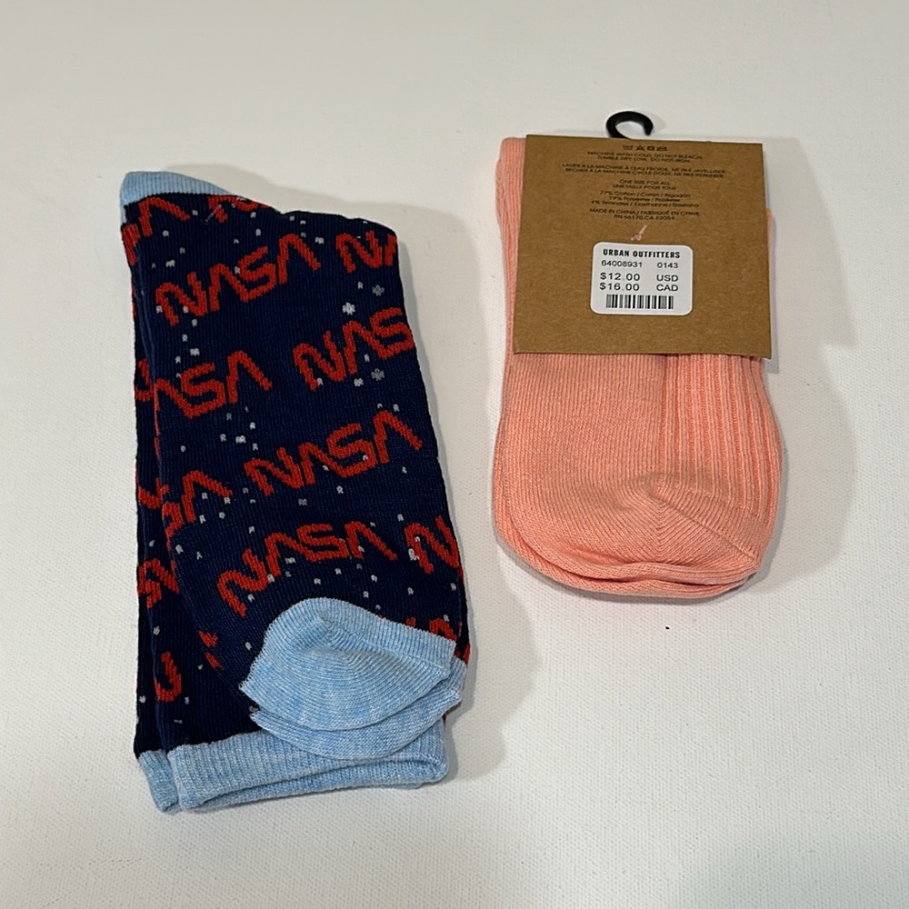 2 NEW URBAN OUTFITTERS SOCKS - Picture 2 of 2